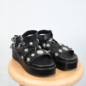 Chunky Ankle Strap Platform Sandals